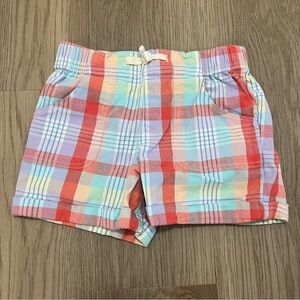 Wonder Nation Girls Multicolor Plaid Shorts - Medium (7-8)